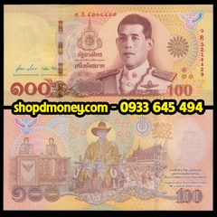 100 bath Thailand 2019 kỉ niệm vua Maha Vajiralongkorn đăng quang