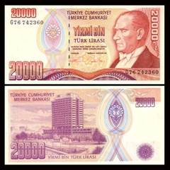 20000 lira Turkey 1995