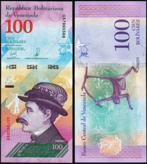 100 bolivares Venezuela 2018