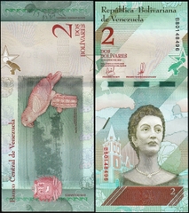 2 bolivares Venezuela 2018