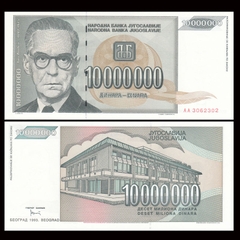 10 triệu dinara Yugoslavia 1993