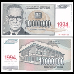 10 triệu dinara Yugoslavia 1994