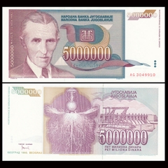 5 triệu dinara Yugoslavia 1993 mẫu 1