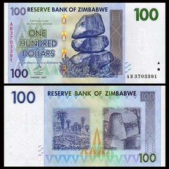 100 dollars Zimbabwe 2007