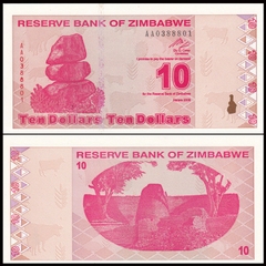 10 dollars Zimbabwe 2009