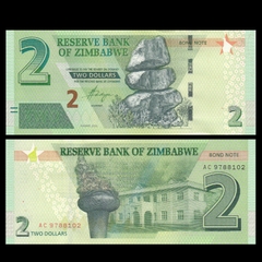 2 dollars Zimbabwe 2016