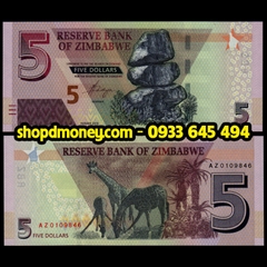 5 dollars Zimbabwe 2020