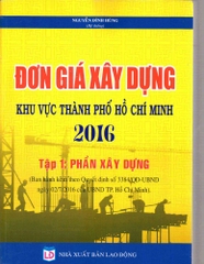 đơn giá xây dựng khu vực thanh phố hồ chí minh 2016 - tập 1