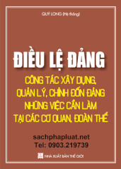 ĐIỀU LỆ ĐẢNG - CÔNG TÁC XÂY DỰNG, QUẢN LÝ, CHỈNH ĐỐN ĐẢNG