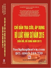 Sách chỉ dẫn tra cứu áp dụng bộ luật hình sự năm 2015