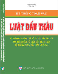 Sách Hệ Thống Toàn Văn Luật Đấu Thầu – Lập Báo Cáo Đánh Giá Hồ Sơ Dự Thầu Đối Với Gói Thầu Được Tổ Chức Đấu Thầu Trên Hệ Thống Mạng Đấu Thầu Quốc Gia.