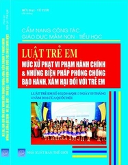 CẨM NANG CÔNG TÁC GIÁO DỤC MẦM NON- TIỂU HỌC  LUẬT TRẺ EM 2016 - MỨC XỬ PHẠT VI PHẠM HÀNH CHÍNH & NHỮNG BIỆN PHÁP PHÒNG CHỐNG BẠO HÀNH, XÂM HẠI ĐỐI VỚI TRẺ EM 