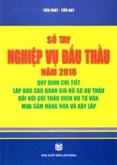 sổ tay nghiệp vụ đấu thầu năm 2016