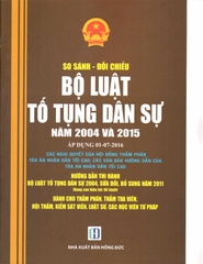 So sánh đối chiếu bộ luật tố tụng dân sự 2004 và 2015