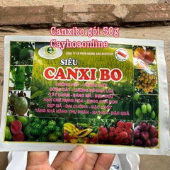 Phân bón siêu canxi bo chống rụng hoa cho cây ăn trái gói 50gam (canxibo, canxinitobo hp) chống rụng quả ớt, chanh.