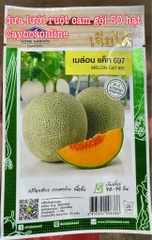 Hạt giống dưa lưới F1 ruột cam lemon cat 697 gói 50 hạt nhập Thái Lan