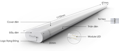 Đèn Bán Nguyệt 50W Rạng Đông M36 1200