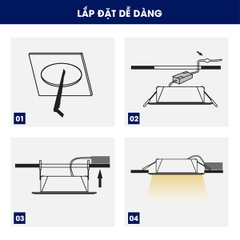 Đèn âm trần Downlight 9W Rạng Đông AT06.V3 110