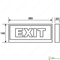 Đèn EXIT thoát hiểm treo trần Paragon PEXF23SC