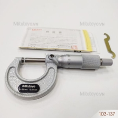 Panme đo ngoài cơ khí 0-25mm/0.01mm Mitutoyo 103-137