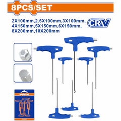 Bộ 8 Cờ Lê Lục Giác Tay Cầm Chữ T WHK1481 WADFOW