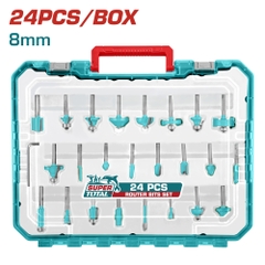 Bộ 24 mũi phay duôi 8mm TACSR12408 TOTAL