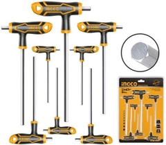 Bộ 8 Chìa Lục Giác Tay Cầm Chữ T HHKT8081 INGCO