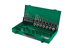 Bộ mũi khoan (taro) 1 bộ 37 cái SATA 50455 - 37Pc. HSS Tap &Twist Drill Set