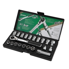 Bộ đầu tuýp cờ lê 20mm 1 bộ 25 cái  SATA 09134 - 21PC. 20MM DR. PASS-THRU RATCHETING SET