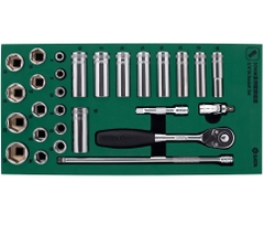 Bộ đầu cờ lê SATA 1 bộ 33 cái 09902