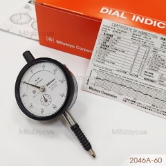 Đồng hồ so cơ khí 0-10mm/0.01mm chống nước Mitutoyo 2046A-60