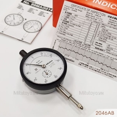 Đồng hồ so cơ khí 0-10mm/0.01mm Lưng phẳng Mitutoyo 2046AB