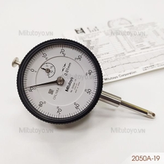 Đồng hồ so cơ khí 0-20mm/0.01mm Chống sốc Mitutoyo 2050A-19