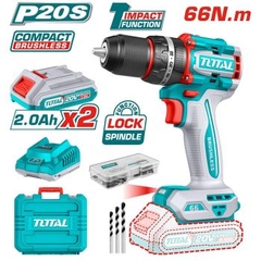 Máy khoan búa không chổi than dùng pin Lithium-Ion 20V TIDLI20668 TOTAL