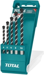 Bộ 5 mũi khoan bê tông đuôi trơn TACSD5051 TOTAL