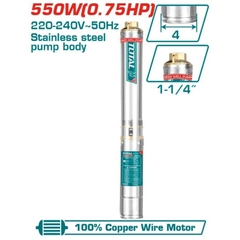 Máy bơm giếng sâu 64m Total TWP55501 ( 550W )