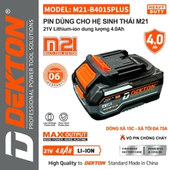 Pin 21V/4.0Ah Dekton M21-B4015 Plus
