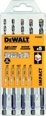 BỘ 5 MŨI KHOAN TƯỜNG CHUÔI LỤC GIÁC DEWALT DT60099-QZ - 5pc Impact Masonry Drill Bit Set