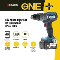 Máy Khoan Động Lực 18V Kyocera - BPDX-1800 (Combo Pin + Sạc)