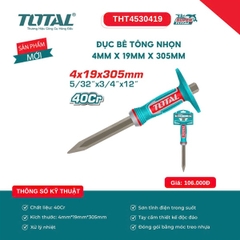 Đục bê tông mũi nhọn 4x19x305mm Total THT4530419