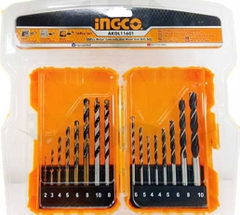 Bộ 16 Mũi Khoan Kim Loại, Bê Tông Và Gỗ AKDL11601 INGCO
