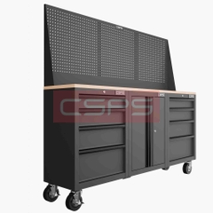 Tủ dụng cụ 183cm - 3 tủ màu đen/đỏ - 08 hộc kéo CSPS VNDTC61003BB1-8