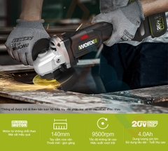 Máy mài góc pin 20V WORX WU806.9