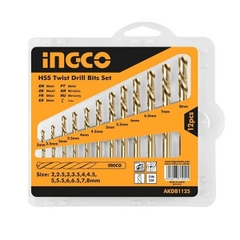 Bộ 12 Mũi Khoan Kim Loại Hss AKDB1125 INGCO