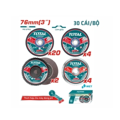 Bộ 30 đĩa cắt và mài 76mm TAC97630 TOTAL