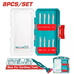 Bộ 8 mũi doa kim loại 6mm Total TACSDL10801