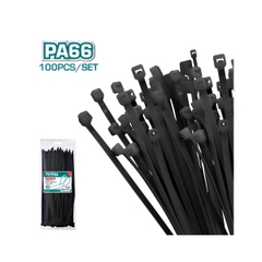 Bộ 100 dây rút nhựa đen 300x4.8mm THTCTB30048 TOTAL