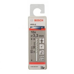 Mũi khoan sắt HSS-G 3.3mm (hộp 10 mũi) Bosch 2608595057
