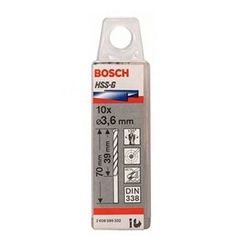 Mũi khoan sắt HSS-G 3.6mm (hộp 10 mũi) Bosch 2608595332