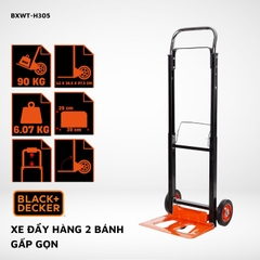 Xe đẩy hàng 2 bánh có thể gấp gọn, hiệu BlackandDecker-USA H305
